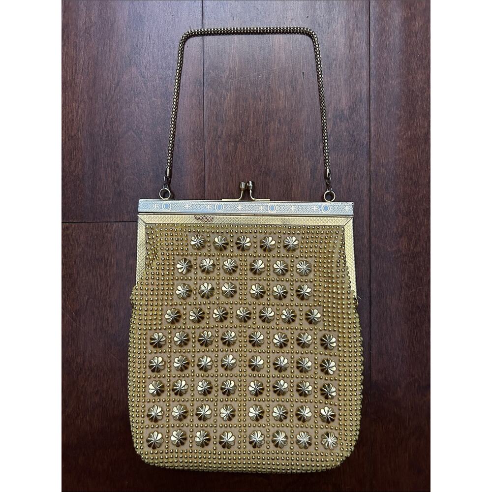 Vintage Gold Candy Dot Hand Bag - Picture 2 of 13